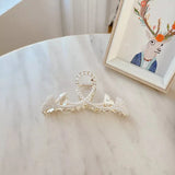 Elegant Gingko Leaf Hair Clip with Pearls & Rhinestones