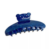 Vintage Bear Rhinestones Hair Clip Claw Acetic Acid Shark Clip