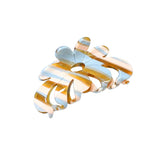Striped Flowers Hair Clip Claw Fashionable Acetate Shark Clip