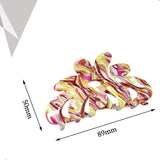 Striped Flowers Hair Clip Claw Fashionable Acetate Shark Clip
