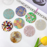 Acetate Handle Cosmetic Mirror 6.5cm Round Mini Pocket Mirror