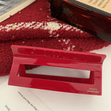 Chic Geometric Red Shark Clip Hair Ring Duckbill Clip