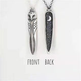 Double-Sided Owl Moon Pendant Retro Hip-Hop Clavicle Chain Couple Gift