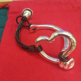 European American Electroplating 925 Silver Heart Bracelet Jewelry