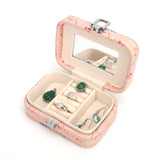 Cartoon Beauty PU Leather Jewelry Organizer Box