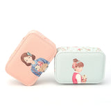 Cartoon Beauty PU Leather Jewelry Organizer Box