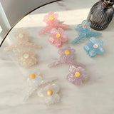 French Geometric Jelly Flower Hair Clip Claw for Woman Girls