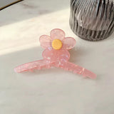 French Geometric Jelly Flower Hair Clip Claw for Woman Girls