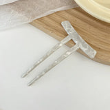 Retro Two Teeth Hair Sticks Acetate Hairpins U Shaped Hair Pin Tortoiseshell