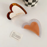 Semicircle Heart Shaped Hair Claw Clips Love Fashionable Acetate Hairgrips