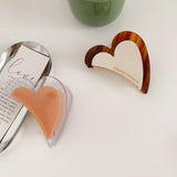 Semicircle Heart Shaped Hair Claw Clips Love Fashionable Acetate Hairgrips