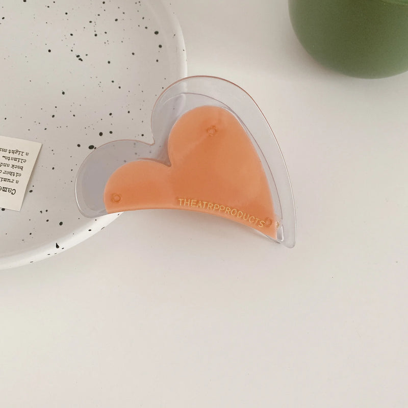 Semicircle Heart Shaped Hair Claw Clips Love Fashionable Acetate Hairgrips