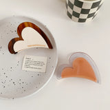 Semicircle Heart Shaped Hair Claw Clips Love Fashionable Acetate Hairgrips