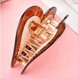 Semicircle Heart Shaped Hair Claw Clips Love Fashionable Acetate Hairgrips