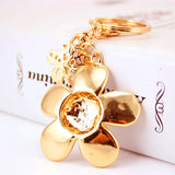 Crystal Flower Keyring Charm Car Key Chain Rings Holder Gift R092