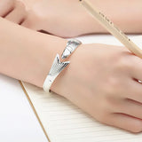 Silver Plated Dragon Bracelet Lucky Fortune Transfer Fish Bangle