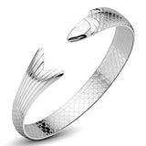 Silver Plated Dragon Bracelet Lucky Fortune Transfer Fish Bangle