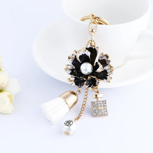 Flower Tassel Keychains Car Key Chains Ring Charm Ornaments