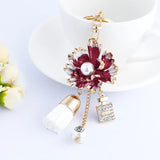 Flower Tassel Keychains Car Key Chains Ring Charm Ornaments