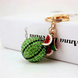 Rhinestone Watermelon Keychain Car Key Holder Bag Charm