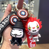 Funny Halloween Clown Keychain for Women Bags Pendants