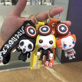 Funny Halloween Clown Keychain for Women Bags Pendants