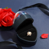 Heart-Shaped Ring Box Necklace Storage Case Proposal Engagement Wedding Display