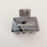 Geometric Acetic Acid Hair Clip Claw - Grey/Orange