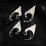 Mermaid Elf Pearl Ear Hanging Retro Wing Shape Ear Clip