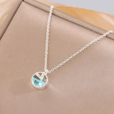 Mermaid Foam Silver Plated Crystal Chain Necklace