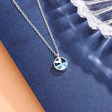 Mermaid Foam Silver Plated Crystal Chain Necklace