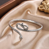 Retro Snake Shape Bracelets Silver Plated Jewelry SL030