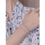 Vintage Women's Tourmaline Chalcedony Bracelet Chain