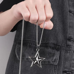 Hip-Hop Boy Punk Five-Star Necklace