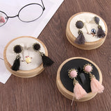 Solid Wood Jewelry Eearrings Display Stand Set