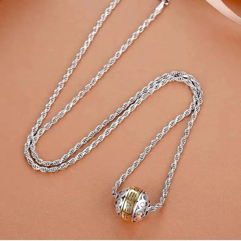 Taoist Mysticism Rosary Pendant Necklace Men Luck Beads Torque Jewelry