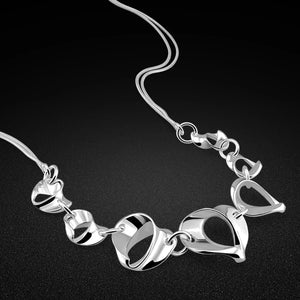 Bohemian Double Snake Chain Choker Necklace 925 Silver