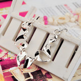 Bohemian Double Snake Chain Choker Necklace 925 Silver