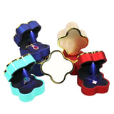 LED Wedding Ring Box Clover Shape Jewelry Display Case