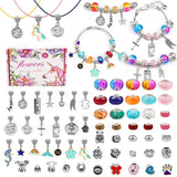 Unicorn Glass Beads Pendant Set for Kids DIY Bracelet