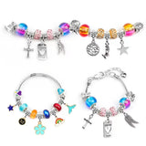 Unicorn Glass Beads Pendant Set for Kids DIY Bracelet