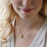 Crystal Birthstone Heart Locket Necklace Stainless Steel Chain Mom Birthday Gift