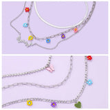 Crystal Butterfly Pendant Necklace For Women Love Tai Chi Choker Necklace