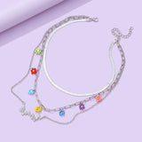 Crystal Butterfly Pendant Necklace For Women Love Tai Chi Choker Necklace