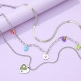 Crystal Butterfly Pendant Necklace For Women Love Tai Chi Choker Necklace