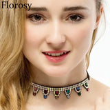 Crystal Collar Choker Women Maxi Rope Chain Statement Party Necklace