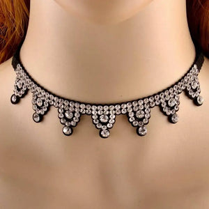 Crystal Collar Choker Women Maxi Rope Chain Statement Party Necklace