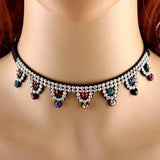 Crystal Collar Choker Women Maxi Rope Chain Statement Party Necklace