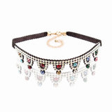 Crystal Collar Choker Women Maxi Rope Chain Statement Party Necklace