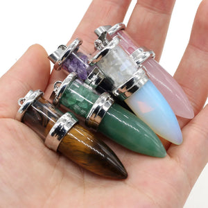Crystal Column Stone Pendant for Jewelry Necklace Bracelet